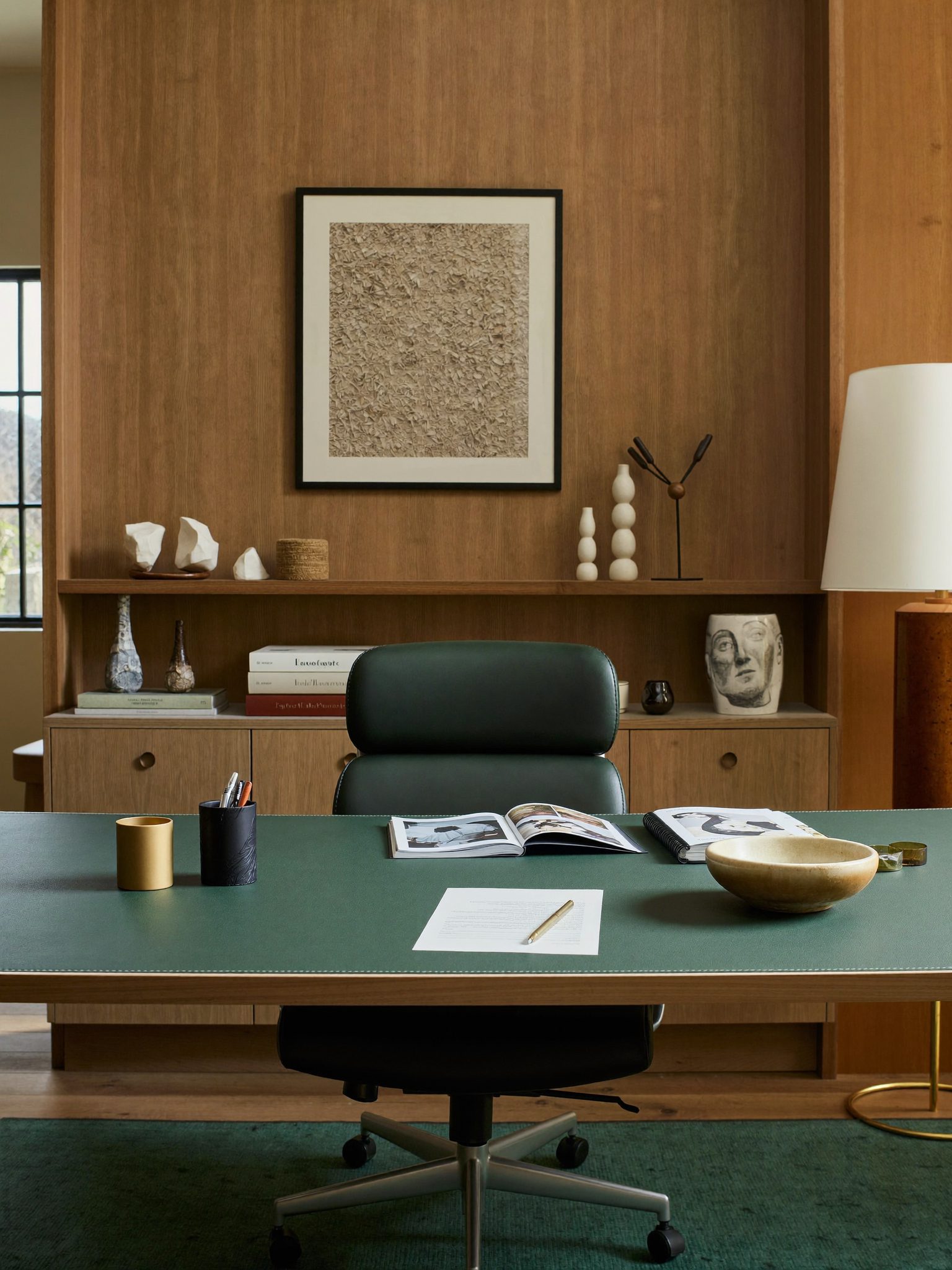 Wood-panelled interior of the Fondazione Senatore Cappelli East London office
